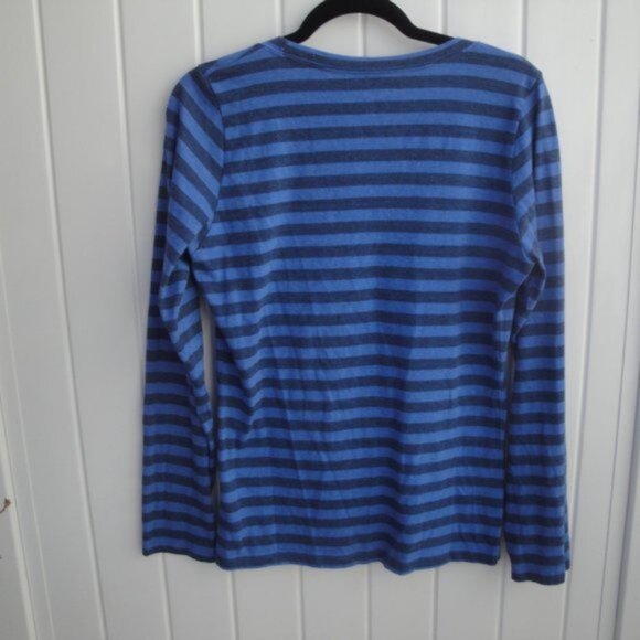 Chicago CUBS Tee Shirt XL Women's Tee Blue Striped Knit Da Cubbies - Picture 4 of 4